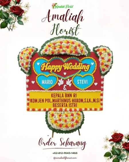 Papan Bunga Pernikahan Koli